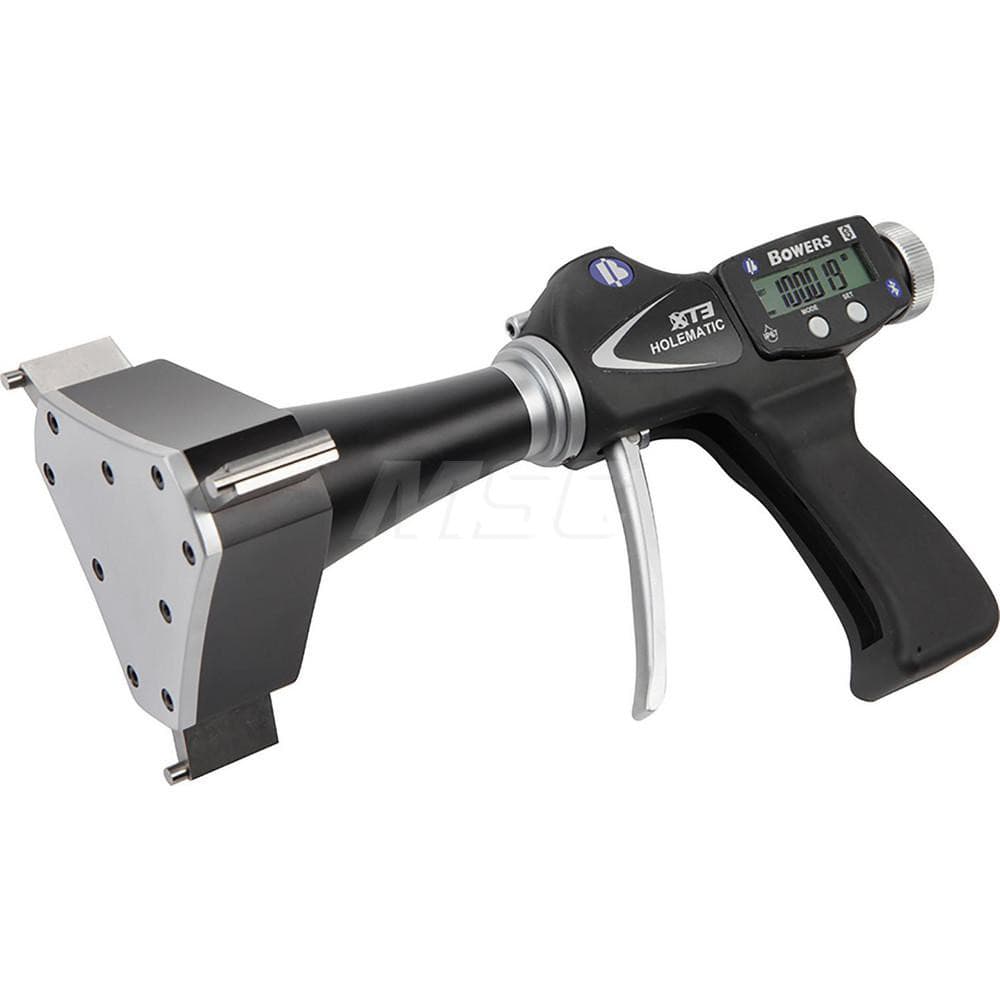 Electronic Bore Gages; Maximum Measurement: 8.00; Minimum Measurement (Decimal Inch): 7; Accuracy: 0.0003″; Pistol Grip: Yes; Gage Depth (Inch): 3.940″; Material: Tungsten Carbide; Batteries Included: Yes; Number Of Batteries: 1; Battery Size: 3V; Battery