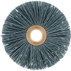 3″ Small Diameter Nylox Wheel Brush, .022/120SC Crimped Fill, 1/2″ Arbor Hole - Benchmark Tooling