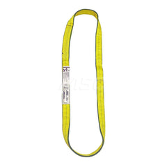 Endless Sling: 2″ Wide, 10' Long, 12,200 lb Vertical, 9,800 lb Choker, 24,400 lb Basket, Polyester Yellow