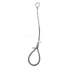 Eye & Eye Sling: 4' Long, 0.65 Ton Vertical Standard Eye, Silver