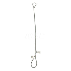 Eye & Eye Sling: 8' Long, 2.4 Ton Vertical Standard Eye, Silver