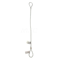 Eye & Eye Sling: 3' Long, 1.2 Ton Vertical Standard Eye, Silver