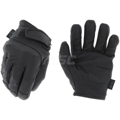 Cut & Puncture-Resistant Gloves: Small, ANSI Cut A7, ANSI Puncture 0, Cotton & Polyester Lined, Leather Black, 13″ OAL, Soft Textured Grip