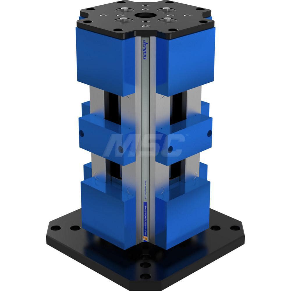 Self-Centering Vise: 6″ Jaw Width, 3-1/2″ Max Jaw Opening Manual, 15-3/4″ OAL, 12″ OAW, 22.56″ OAH, 10,100 lbf Max Clamping Force