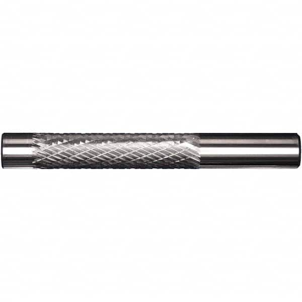 Precision Twist Drill - 1/8" Cut Diam, 1/8" Shank Diam, Carbide Double Cut Cylinder Burr with Pilot - Benchmark Tooling