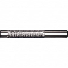 Precision Twist Drill - 1/8" Cut Diam, 1/8" Shank Diam, Carbide Double Cut Cylinder Burr with Pilot - Benchmark Tooling