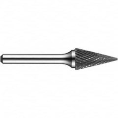 Precision Twist Drill - 5/8" Cut Diam, 1/4" Shank Diam, Carbide Double Cut Cone Burr - Benchmark Tooling