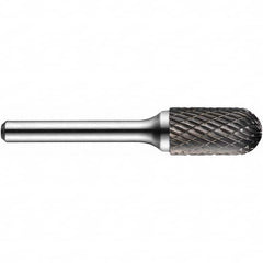 Precision Twist Drill - 1/8" Cut Diam, 1/8" Shank Diam, Carbide Double Cut Ball Burr - Benchmark Tooling