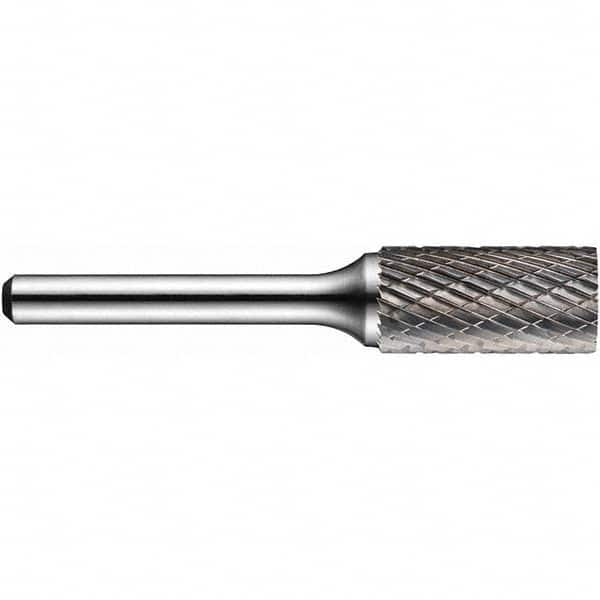 Precision Twist Drill - 1/2" Cut Diam, 1/4" Shank Diam, Carbide Double Cut Cylinder Burr - Benchmark Tooling