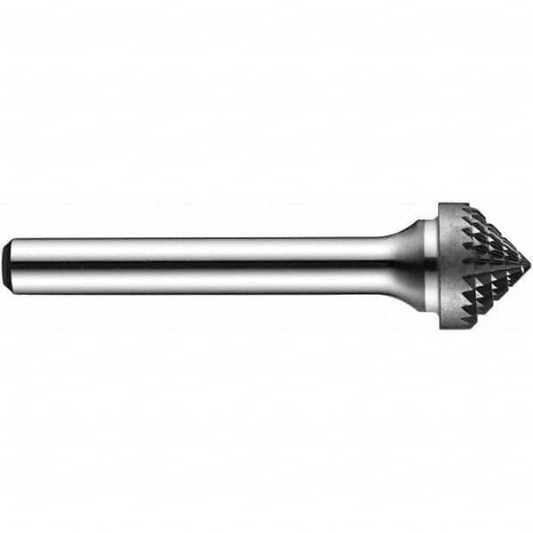 Precision Twist Drill - 5/8" Cut Diam, 1/4" Shank Diam, Carbide Double Cut 90° Angle Burr - Benchmark Tooling