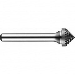 Precision Twist Drill - 1/2" Cut Diam, 1/4" Shank Diam, Carbide Double Cut 90° Angle Burr - Benchmark Tooling