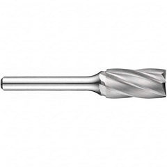 Precision Twist Drill - 1/4" Cut Diam, 1/4" Shank Diam, Carbide Aluma Cut Cylinder Burr with End Cut - Benchmark Tooling