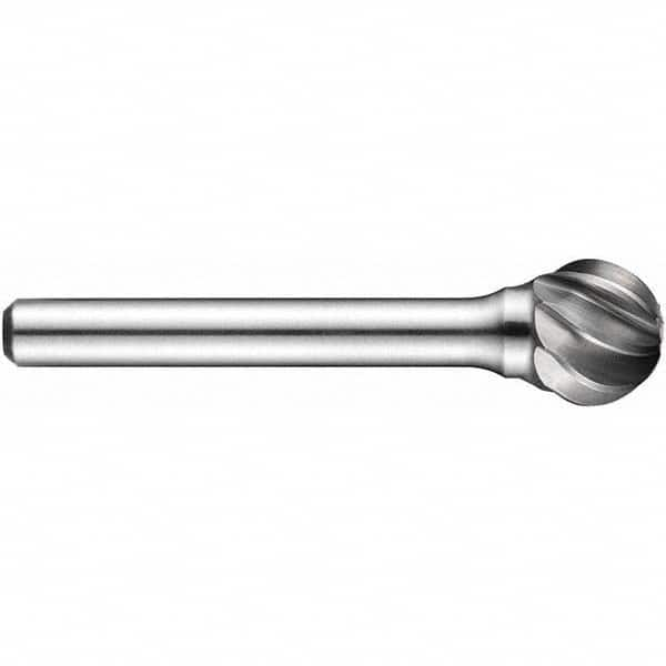 Precision Twist Drill - 1/4" Cut Diam, 1/4" Shank Diam, Carbide Aluma Cut Ball Burr - Benchmark Tooling