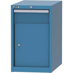 LISTA - 1 Drawer, 45 Compartment Bright Blue Steel Modular Storage Cabinet - Benchmark Tooling