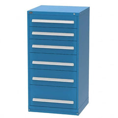 Vidmar - 6 Drawer Bright Blue Steel Modular Storage Cabinet - Benchmark Tooling