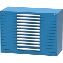 Vidmar - 12 Drawer, 45 Compartment Bright Blue Steel Modular Storage Cabinet - Benchmark Tooling