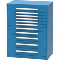Vidmar - 11 Drawer, 45 Compartment Bright Blue Steel Modular Storage Cabinet - Benchmark Tooling