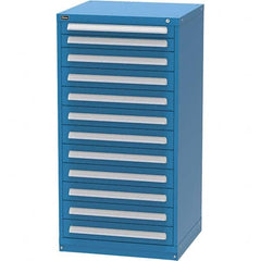 Vidmar - 12 Drawer, 344 Compartment Bright Blue Steel Modular Storage Cabinet - Benchmark Tooling