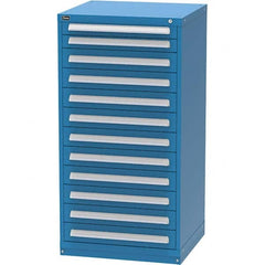 Vidmar - 12 Drawer Bright Blue Steel Modular Storage Cabinet - Benchmark Tooling