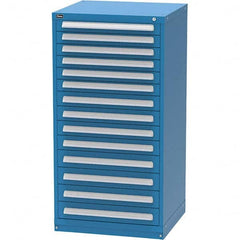 Vidmar - 14 Drawer, 344 Compartment Bright Blue Steel Modular Storage Cabinet - Benchmark Tooling