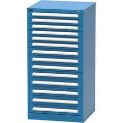 Vidmar - 14 Drawer, 124 Compartment Bright Blue Steel Modular Storage Cabinet - Benchmark Tooling
