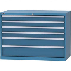 LISTA - 6 Drawer, 99 Compartment Red Steel Modular Storage Cabinet - Benchmark Tooling