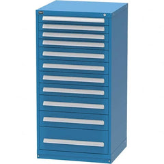 Vidmar - 11 Drawer, 60 Compartment Bright Blue Steel Modular Storage Cabinet - Benchmark Tooling