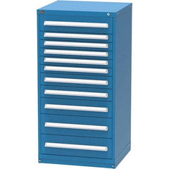 Vidmar - 11 Drawer, 60 Compartment Bright Blue Steel Modular Storage Cabinet - Benchmark Tooling