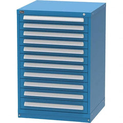 Vidmar - 11 Drawer, 344 Compartment Bright Blue Steel Modular Storage Cabinet - Benchmark Tooling