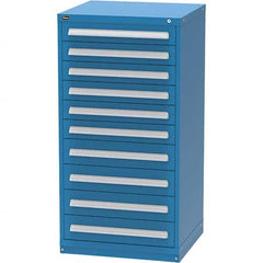 Vidmar - 10 Drawer Bright Blue Steel Modular Storage Cabinet - Benchmark Tooling