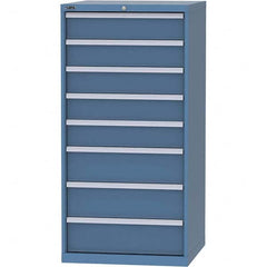 LISTA - 8 Drawer, 45 Compartment Bright Blue Steel Modular Storage Cabinet - Benchmark Tooling
