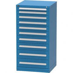 Vidmar - 10 Drawer Bright Blue Steel Modular Storage Cabinet - Benchmark Tooling