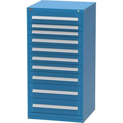Vidmar - 10 Drawer, 60 Compartment Bright Blue Steel Modular Storage Cabinet - Benchmark Tooling