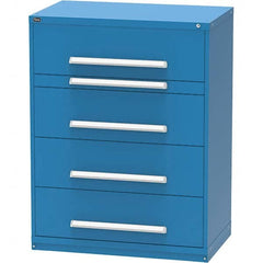 Vidmar - 4 Drawer, 45 Compartment Bright Blue Steel Modular Storage Cabinet - Benchmark Tooling