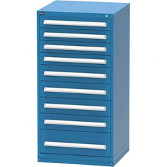Vidmar - 9 Drawer Bright Blue Steel Modular Storage Cabinet - Benchmark Tooling