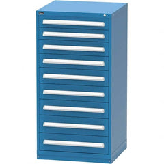 Vidmar - 9 Drawer Bright Blue Steel Modular Storage Cabinet - Benchmark Tooling