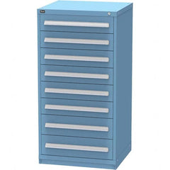 Vidmar - 8 Drawer Bright Blue Steel Modular Storage Cabinet - Benchmark Tooling