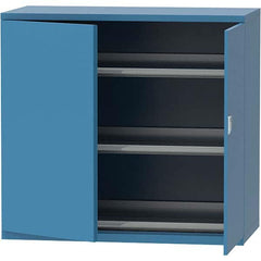 LISTA - 84 Compartment Bright Blue Steel Modular Storage Cabinet - Benchmark Tooling