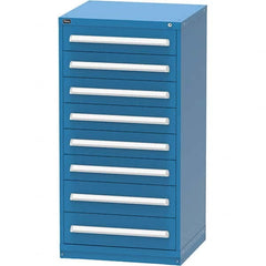 Vidmar - 8 Drawer, 124 Compartment Bright Blue Steel Modular Storage Cabinet - Benchmark Tooling