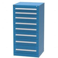 Vidmar - 8 Drawer Bright Blue Steel Modular Storage Cabinet - Benchmark Tooling