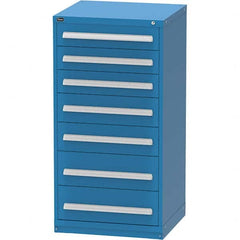 Vidmar - 7 Drawer Bright Blue Steel Modular Storage Cabinet - Benchmark Tooling