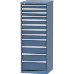 LISTA - 12 Drawer, 99 Compartment Bright Blue Steel Modular Storage Cabinet - Benchmark Tooling