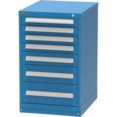 Vidmar - 7 Drawer, 45 Compartment Bright Blue Steel Modular Storage Cabinet - Benchmark Tooling