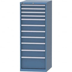 LISTA - 11 Drawer, 99 Compartment Bright Blue Steel Modular Storage Cabinet - Benchmark Tooling