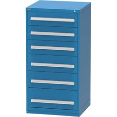 Vidmar - 6 Drawer Bright Blue Steel Modular Storage Cabinet - Benchmark Tooling