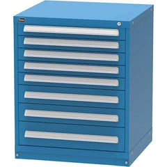 Vidmar - 8 Drawer, 344 Compartment Bright Blue Steel Modular Storage Cabinet - Benchmark Tooling