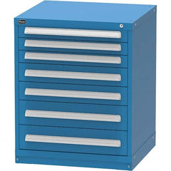 Vidmar - 7 Drawer Bright Blue Steel Modular Storage Cabinet - Benchmark Tooling