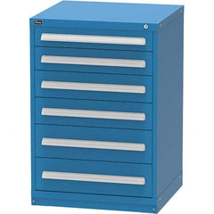 Vidmar - 6 Drawer, 344 Compartment Bright Blue Steel Modular Storage Cabinet - Benchmark Tooling