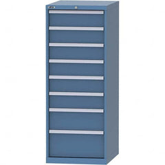 LISTA - 8 Drawer, 99 Compartment Bright Blue Steel Modular Storage Cabinet - Benchmark Tooling