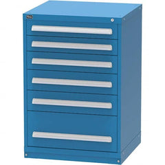Vidmar - 6 Drawer, 45 Compartment Bright Blue Steel Modular Storage Cabinet - Benchmark Tooling
